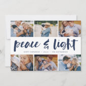 Peace & Light | Hanukkah Photo Collage シーズンカード (正面)