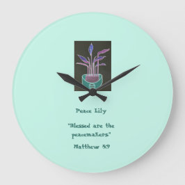 Peace Lily ラージ壁時計