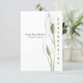 Peace Lily Memorial Thank You Card サンキューカード (スタンド正面)