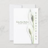 Peace Lily Memorial Thank You Card サンキューカード (正面)