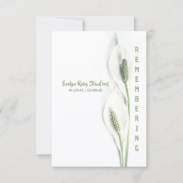 Peace Lily Memorial Thank You Card サンキューカード