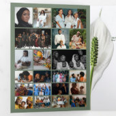 Peace Lily Photo Collage Tri‑Fold Funeral Template 三つ折りプログラム (内部最初)