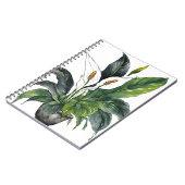 Peace Lily - Watercolor flowers ノートブック (左側)