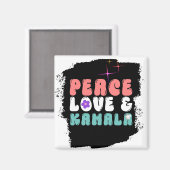 Peace LoveとKamala Harris 2024 for President マグネット (正面/裏面)