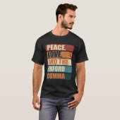 Peace LoveとThe Oxford Comma English Grammar Hu Tシャツ (正面フル)