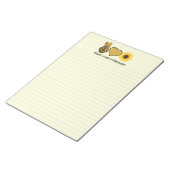 Peace Loveひまわりの花並みメモ帳 ノートパッド (アングル)