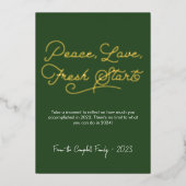 Peace Loveエレガント Fresh Start写真 箔シーズンカード (正面)