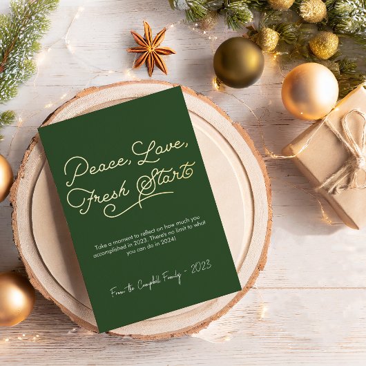 Peace Loveエレガント Fresh Start写真 箔シーズンカード