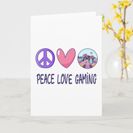 Peace Loveゲーム カード (黄色い花)