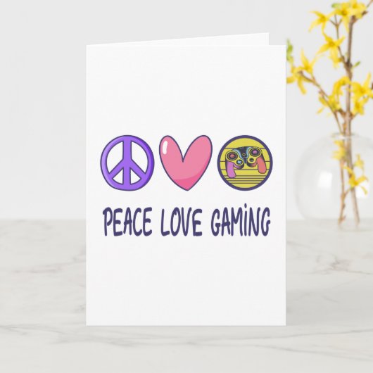 Peace Loveゲーム カード (黄色い花)