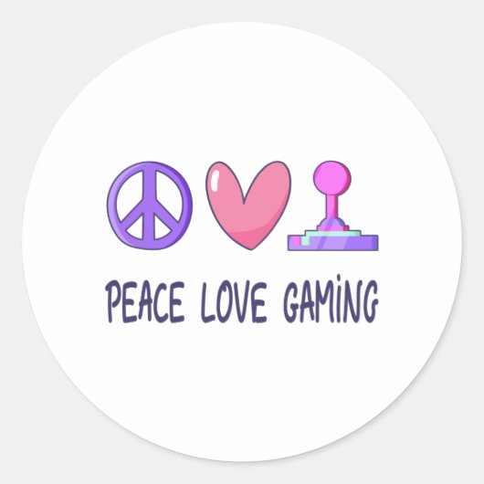 Peace Loveゲーム ラウンドシール (正面)