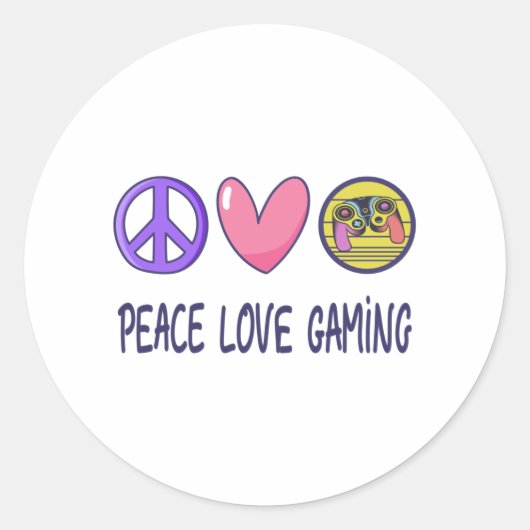 Peace Loveゲーム ラウンドシール (正面)