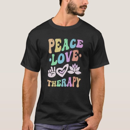 PEACE LOVEセラピーMassotherapistクルーMassage The Tシャツ (正面)