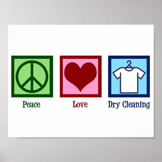 Peace Loveドライクリーニング ポスター (正面)