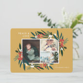 Peace & Loveフェスティバルクランベリー&葉の写真 シーズンカード (スタンド正面)