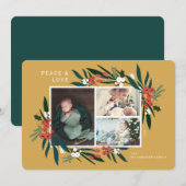 Peace & Loveフェスティバルクランベリー&葉の写真 シーズンカード (正面/裏面)