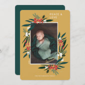 Peace & Loveフェスティバルクランベリー&葉の写真 シーズンカード (正面/裏面)