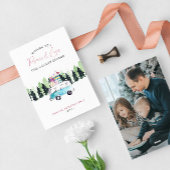 Peace & Loveヴィンテージヴァンクリスマスホリデーフォト シーズンカード