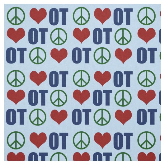 Peace Love職業セラピーOTパターン ファブリック (見本)