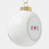 Peace Love薬剤師スクウェアハートとRx セラミックボールオーナメント (左)