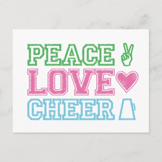 peace.love.応援 ポストカード (正面)