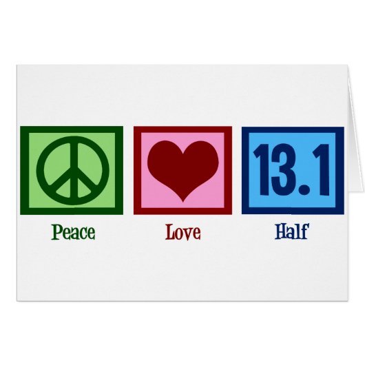 Peace Love 13.1ハーフマラソンランナーカード (正面横)