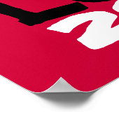 Peace Love 2013ポスターアートプリント（赤） ポスター (角)