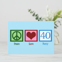 Peace Love 40かわいい40歳の誕生日