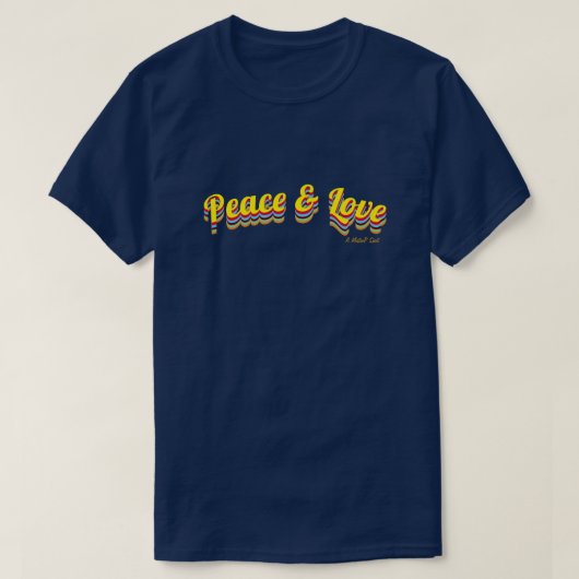 Peace & Love - A MisterPシャツ Tシャツ (デザイン正面)