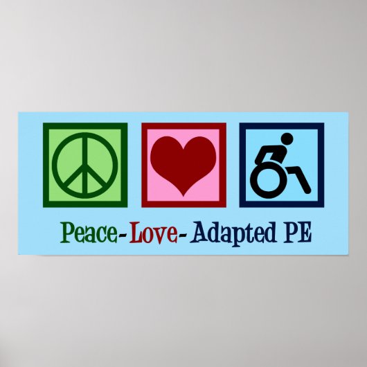 Peace Love Adapted PE ポスター (正面)