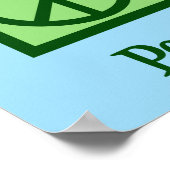 Peace Love Adapted PE ポスター (角)