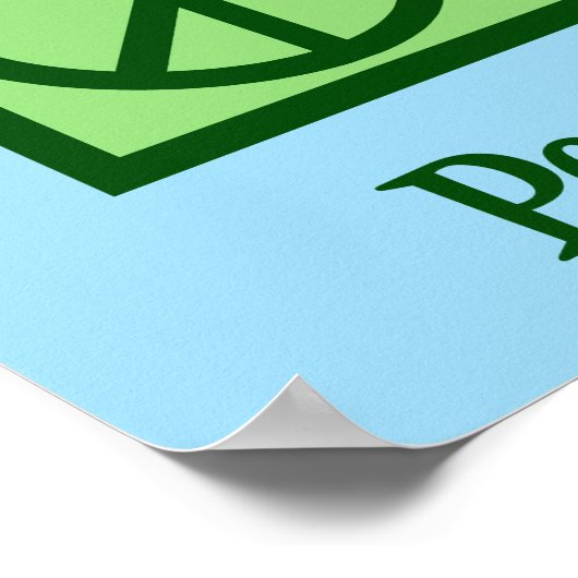 Peace Love Adapted PE ポスター (角)