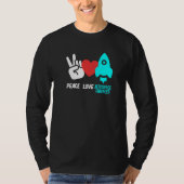Peace Love Aerospace Engineer Rocket Engineering G Tシャツ (正面)