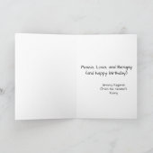 Peace, Love, and Bengay Milestone Occasion Card カード (内部)