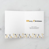 Peace Love and Bundle of Joyブラック金ゴールドベビー写真 シーズンカード (内部)