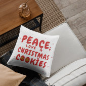 Peace, Love, and Christmas Cookie クッション