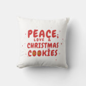 Peace, Love, and Christmas Cookie クッション (正面)