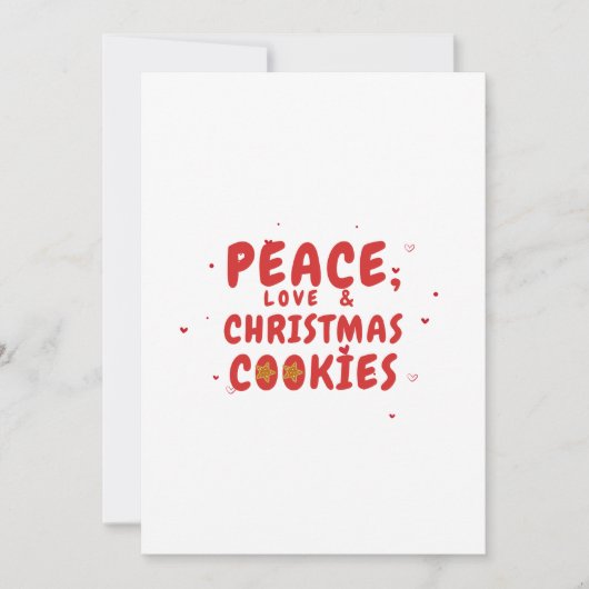 Peace, Love, and Christmas Cookie シーズンカード (正面)