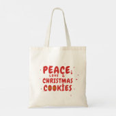 Peace, Love, and Christmas Cookie トートバッグ (裏面)