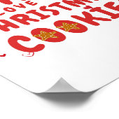 Peace, Love, and Christmas Cookie ポスター (角)