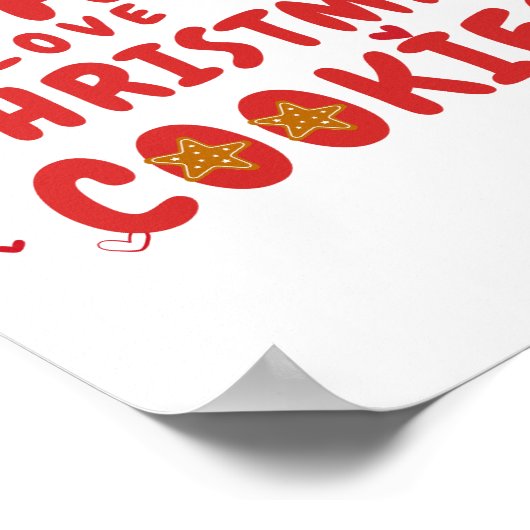 Peace, Love, and Christmas Cookie ポスター (角)