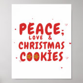 Peace, Love, and Christmas Cookie ポスター (正面)