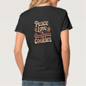 Peace Love and Christmas Cookies Retro Holiday Tシャツ (裏面)
