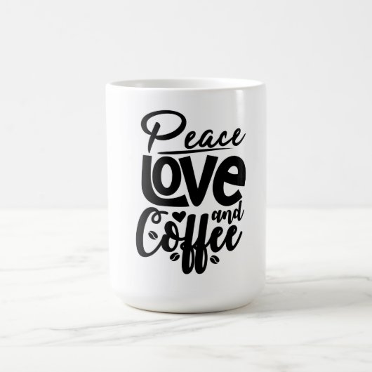 Peace Love and Coffee コーヒーマグカップ (中央)