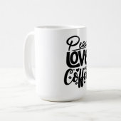 Peace Love and Coffee コーヒーマグカップ (正面左)