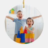 Peace Love and Cookiesおもしろいブライトレインボーカラー セラミックオーナメント (裏面)