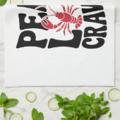 Peace Love and Crawfish Cajun  キッチンタオル (折り畳み)