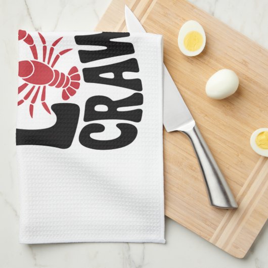 Peace Love and Crawfish Cajun  キッチンタオル (四つ折り)