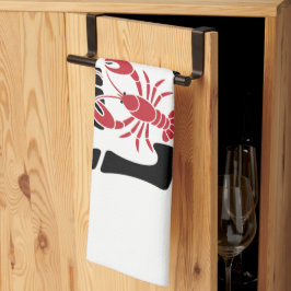 Peace Love and Crawfish Cajun キッチンタオル