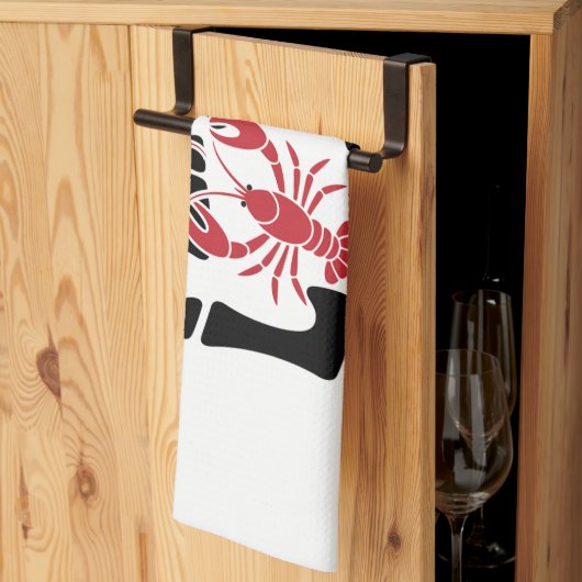 Peace Love and Crawfish Cajun  キッチンタオル (三つ折り)